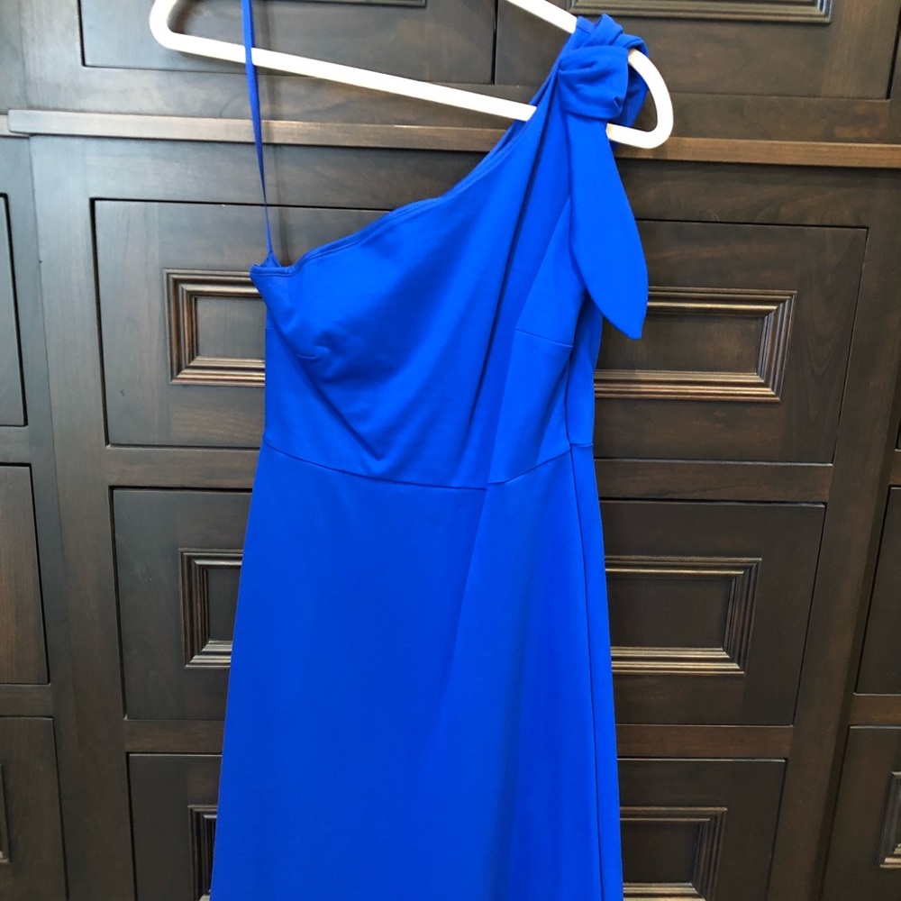 Banana republic blue off shoulder dress.